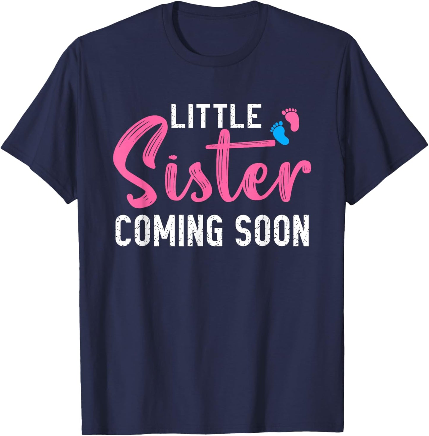 Little Sister Coming Soon T-Shirt - T-Shirt | Navy
