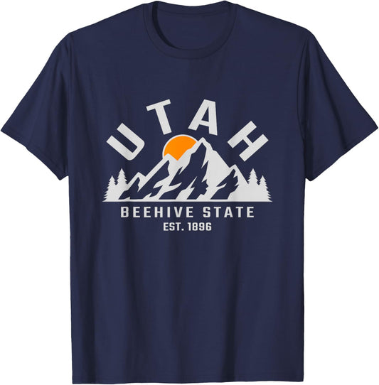 Utah - Beehive State - Outdoors - Classic T-Shirt - T-Shirt | Navy