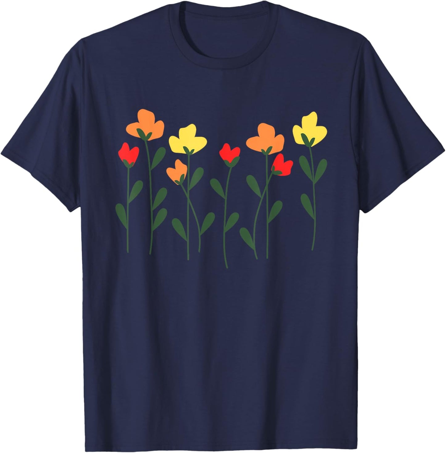 Flower men Cute Flower men Wildflower T-Shirt - T-Shirt | Navy