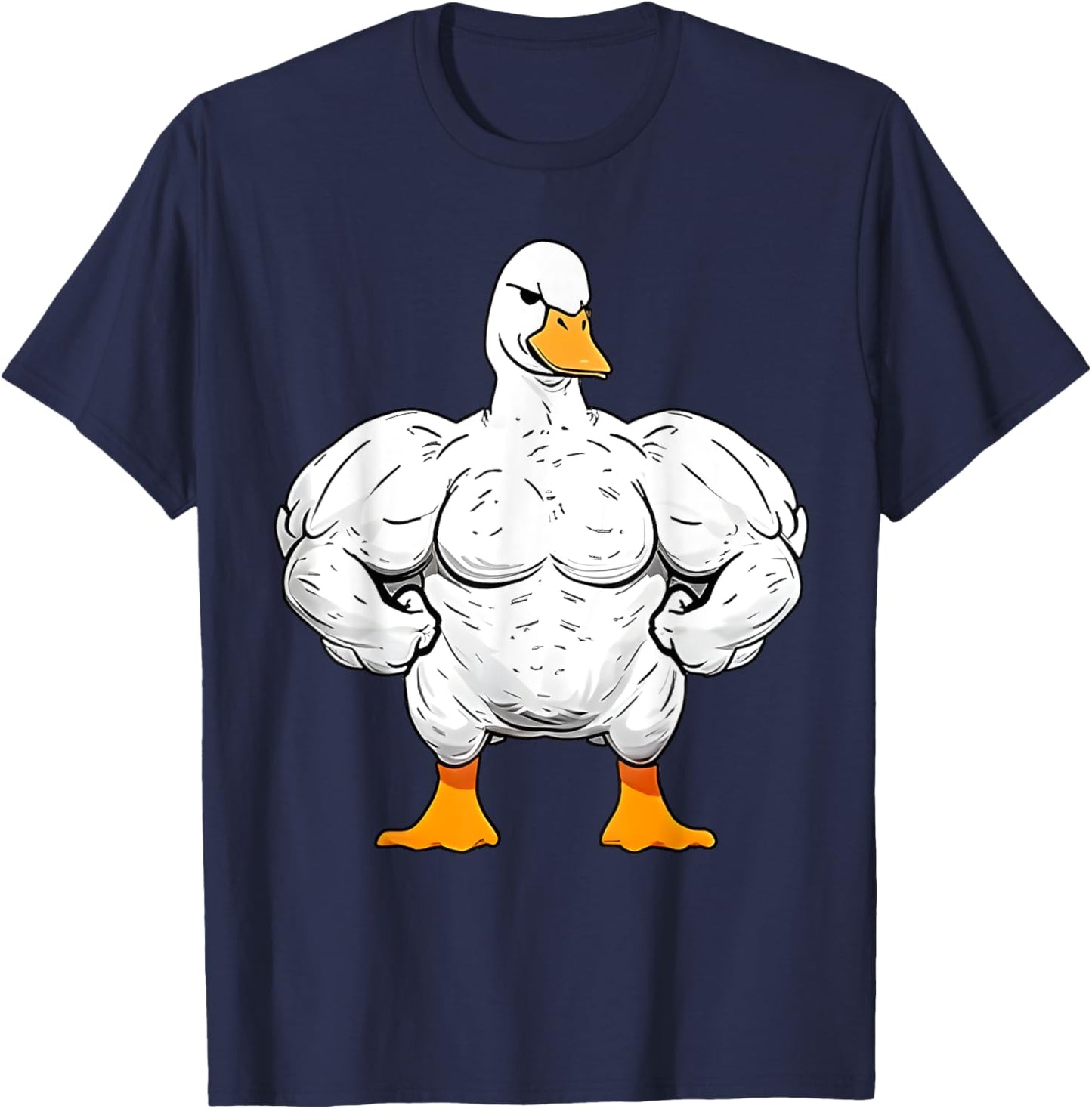 Strong Duck Gym Outfits Gym Lover Quackin Duck Weightlifting T-Shirt - T-Shirt | Navy