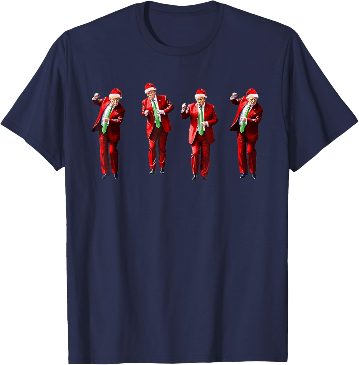 Trump Dance Santa Claus Christmas Xmas Pajamas Funny T-Shirt - T-Shirt | Navy