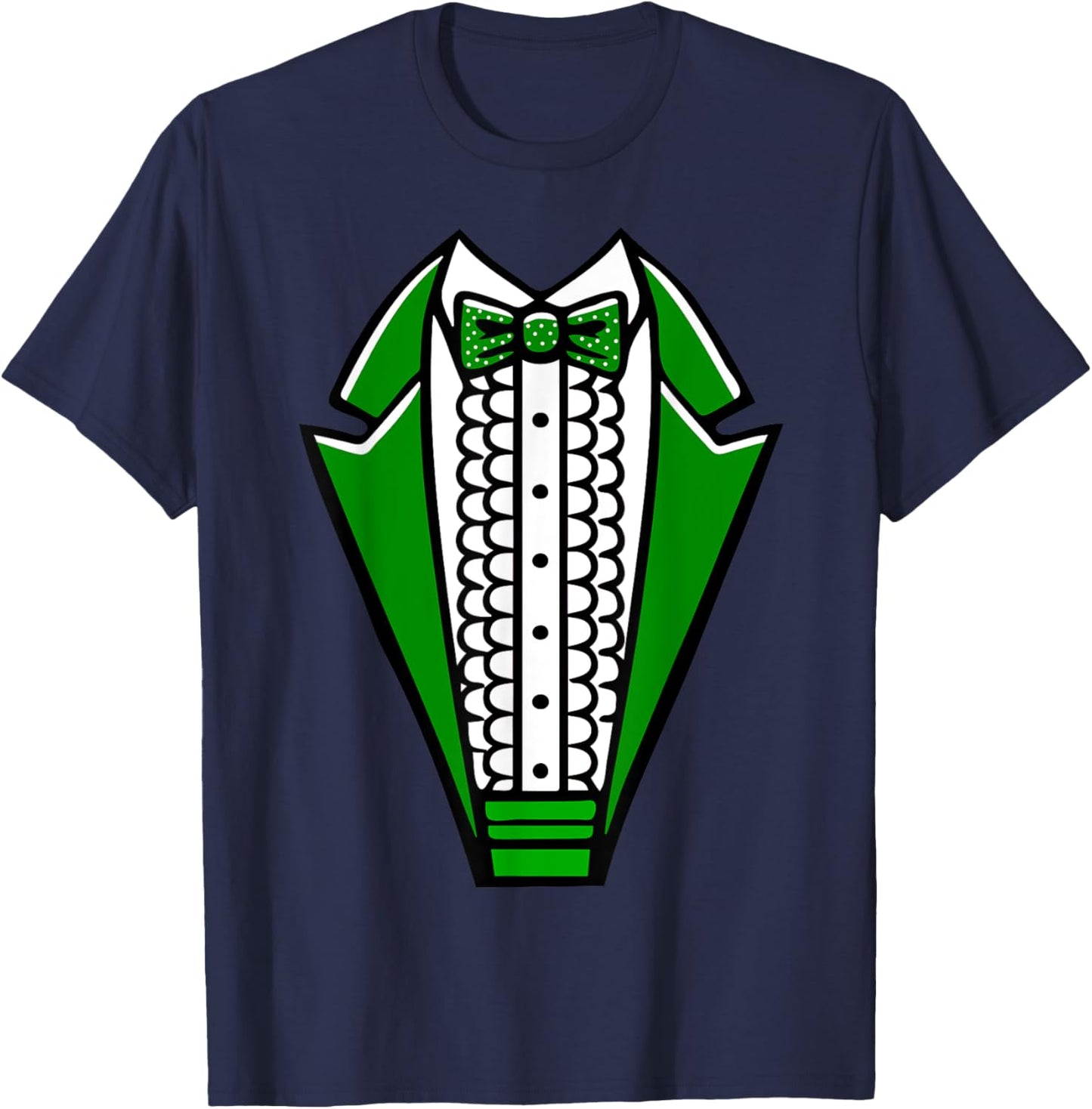 Tuxedo with Bowtie For Funny Wedding And Special Occasions T-Shirt - T-Shirt | Navy