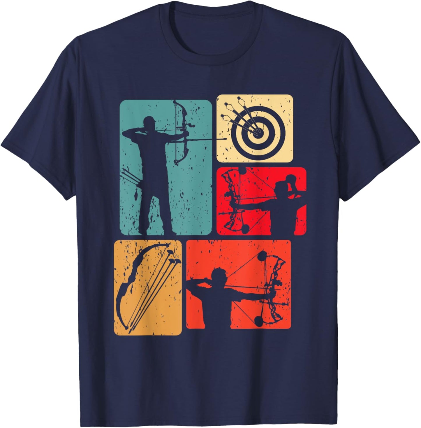 Funny Archery Cool Bow Arrow Target Game Enthusiast Outfit T-Shirt - T-Shirt | Navy
