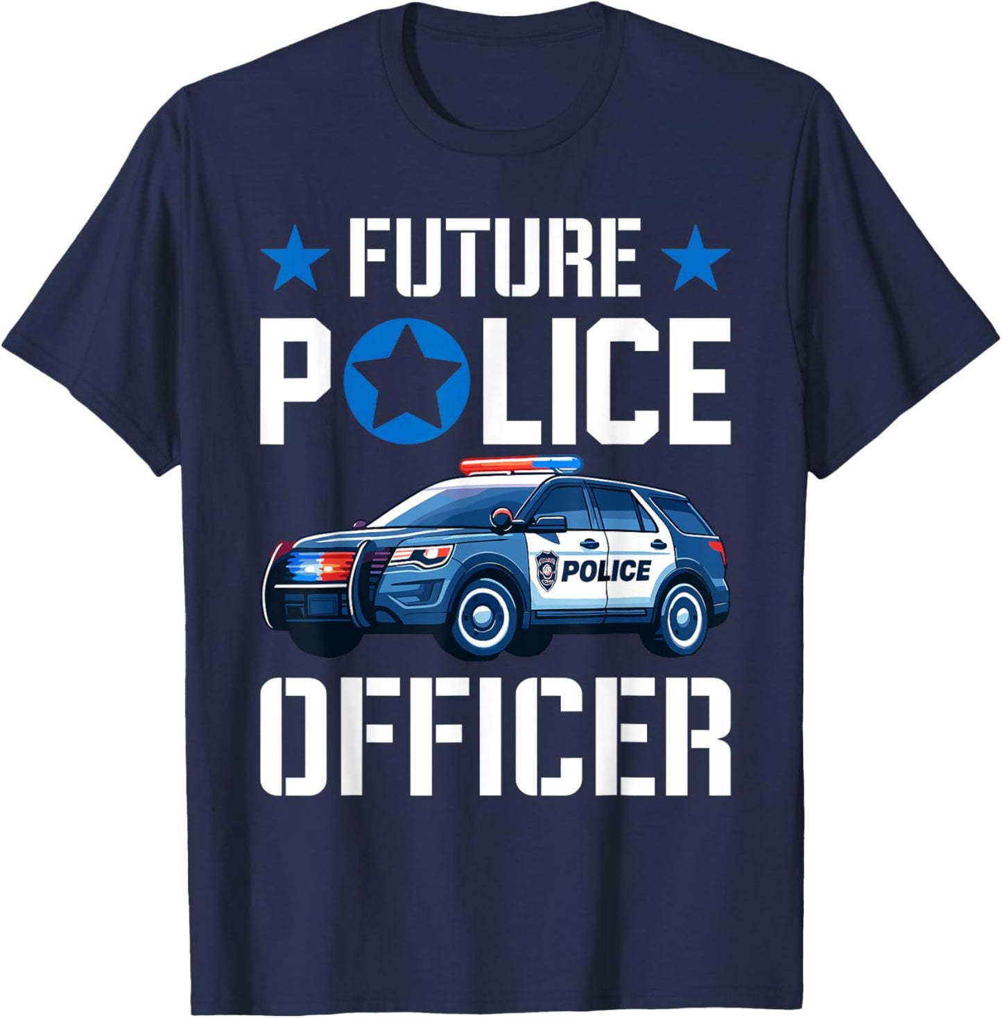 Future Police Officer Cop Boys Kids Toddler Birthday boy T-Shirt - T-Shirt | Navy