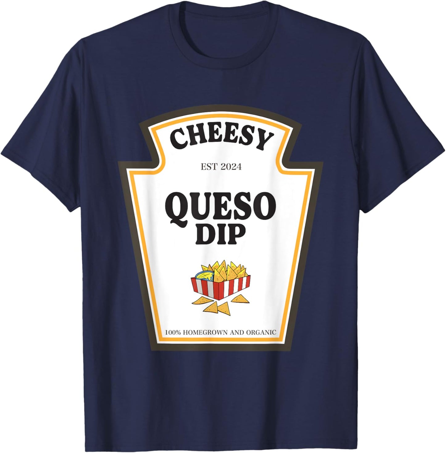 Delicious Cheesy Queso Dip Condiment Costume Party Matching T-Shirt - T-Shirt | Navy