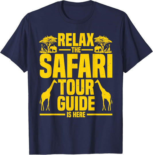 Safari Costume Tourist Guide Travel Safari Tour Guide T-Shirt - T-Shirt | Navy
