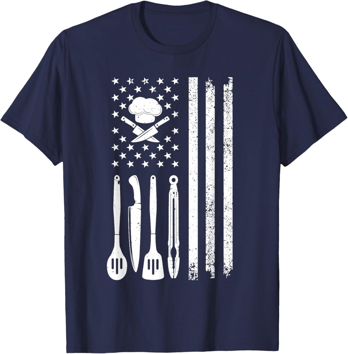 Cool Chef Art Women Restaurant Cook Male Home Chef T-Shirt - T-Shirt | Navy