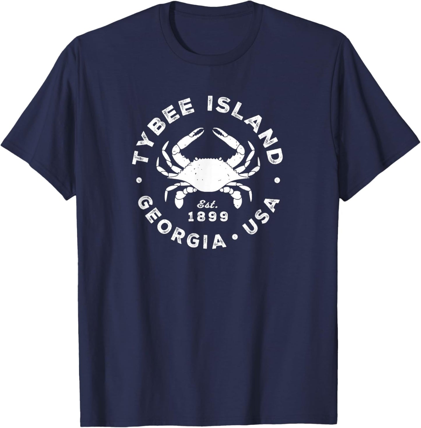 Tybee Island GA Blue Crab Kids Vacation Souvenir T-Shirt - T-Shirt | Navy