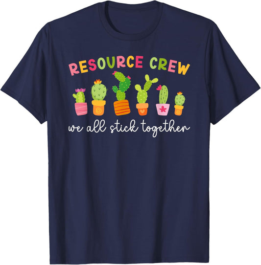 Resource Crew Funny Resource Teacher Squad Resource Team T-Shirt - T-Shirt | Navy