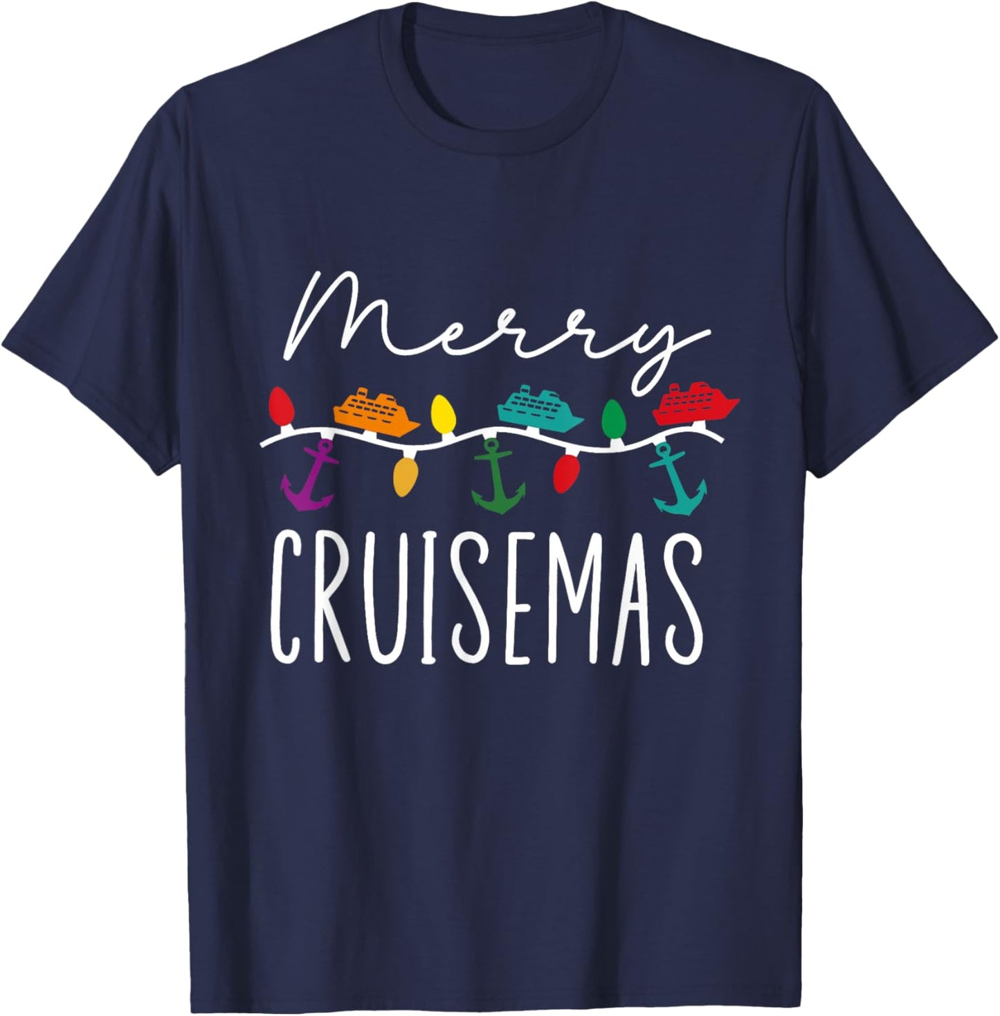 Merry Cruisemas Family Cruise Christmas Family Cruisin Crew T-Shirt - T-Shirt | Navy