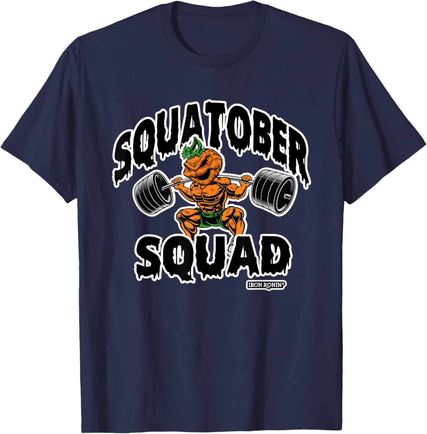 Squatober Squad Halloween Gym T-Shirt - T-Shirt | Navy