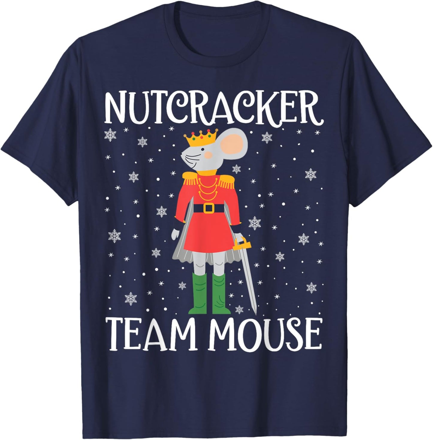 Team Mouse Nutcracker Squad Funny Christmas Nutcracker T-Shirt - T-Shirt | Navy