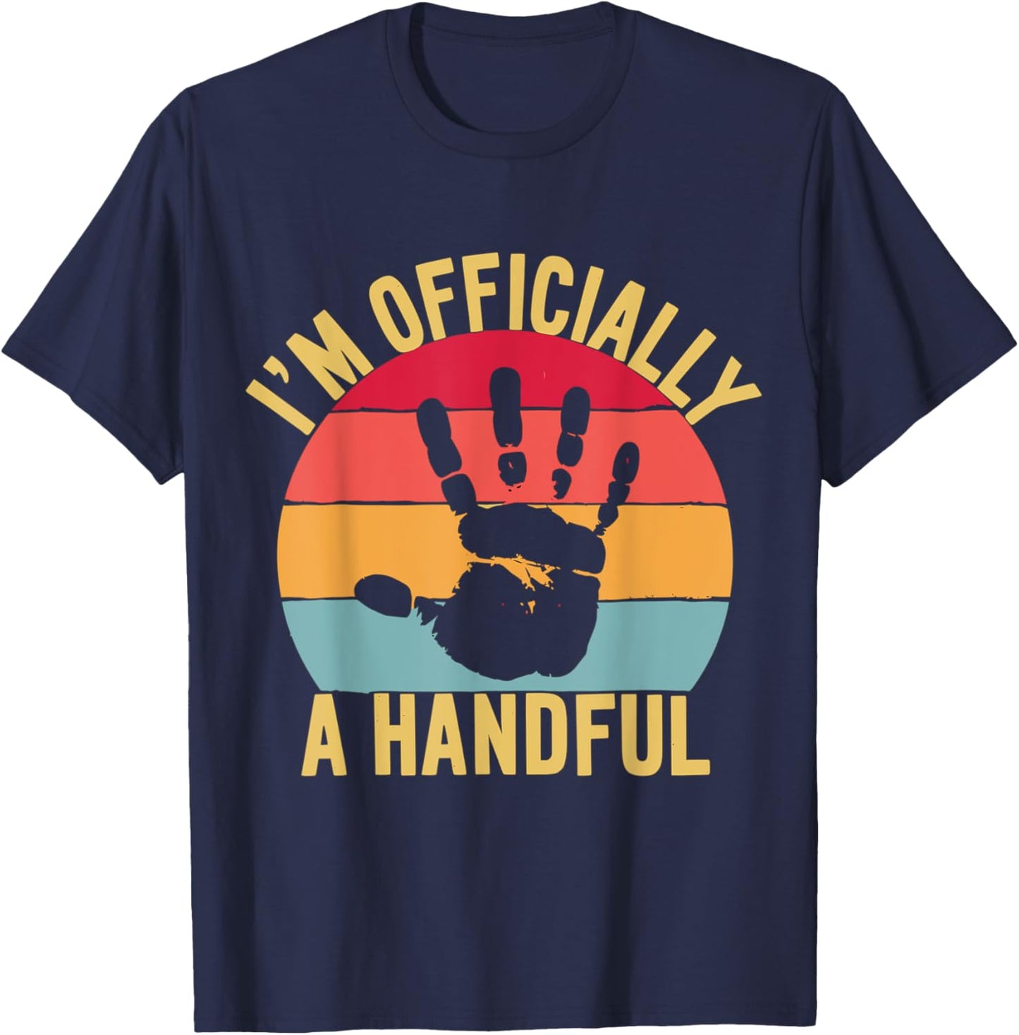 I'm Officially a Handful Kids 5th Birthday T-Shirt - T-Shirt | Navy