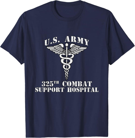 325th Combat Support Hospital Veterans Day Vintage Gifts T-Shirt - T-Shirt | Navy