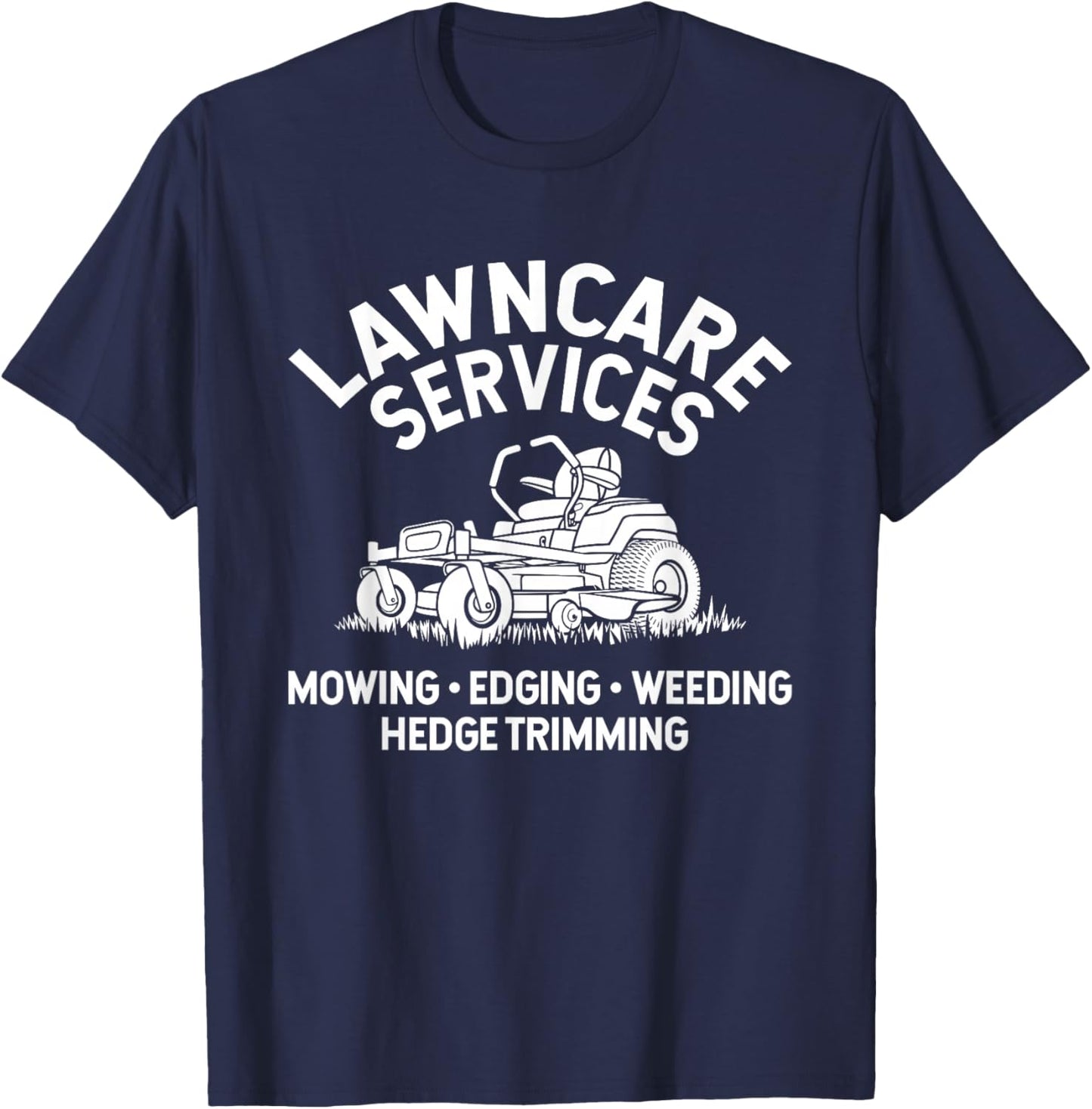 Lawn Care Services Zero Turn Mower T-Shirt - T-Shirt | Navy