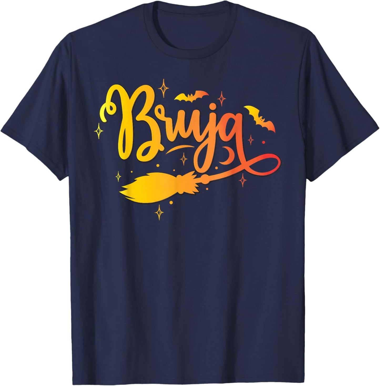Bruja Halloween Witch Bat Costume Witches Women Brujas T-Shirt - T-Shirt | Navy
