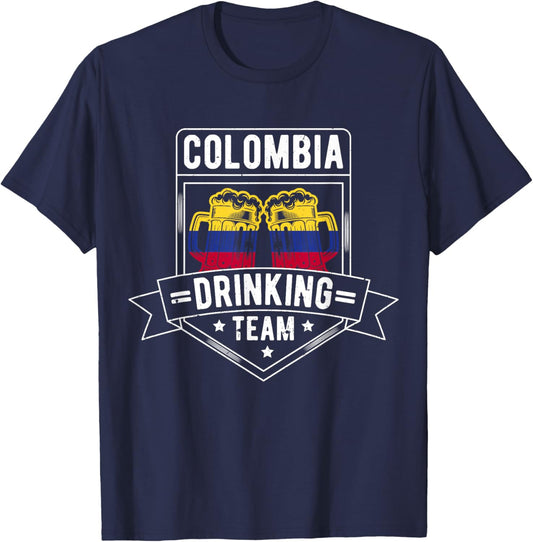 Colombia DRINKING TEAM Colombia Beer Festival T-Shirt - T-Shirt | Navy