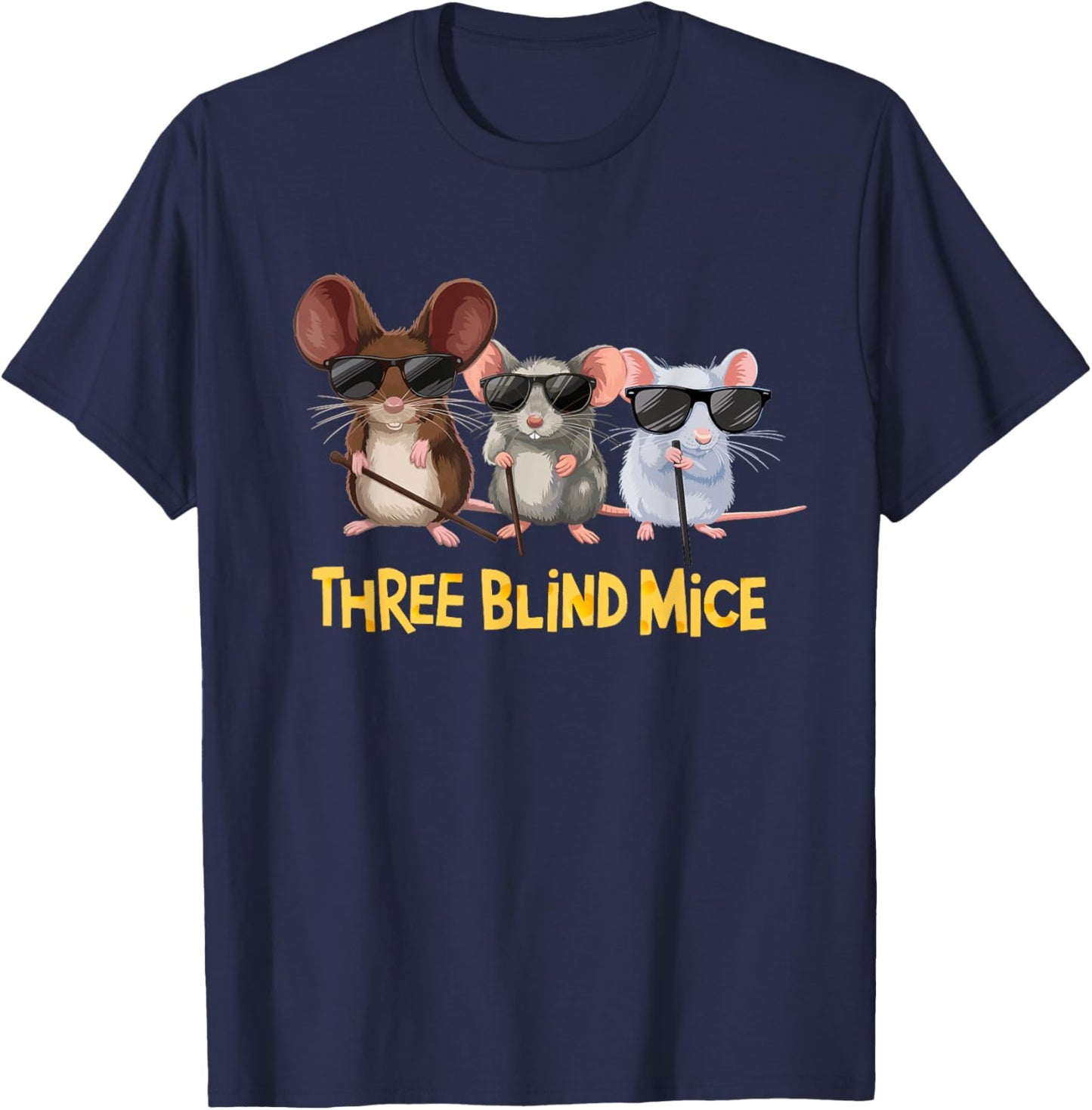 Three Blind Mice Costume T-Shirt - T-Shirt | Navy