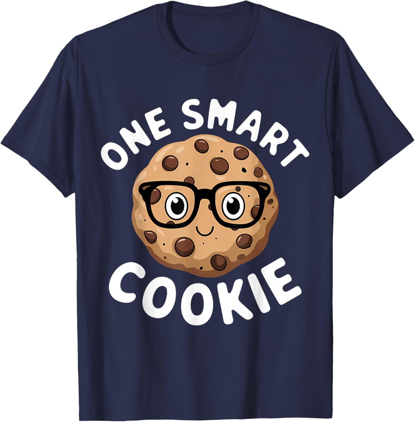 One Smart Cookie Funny Chocolate Chip Cookie T-Shirt - T-Shirt | Navy