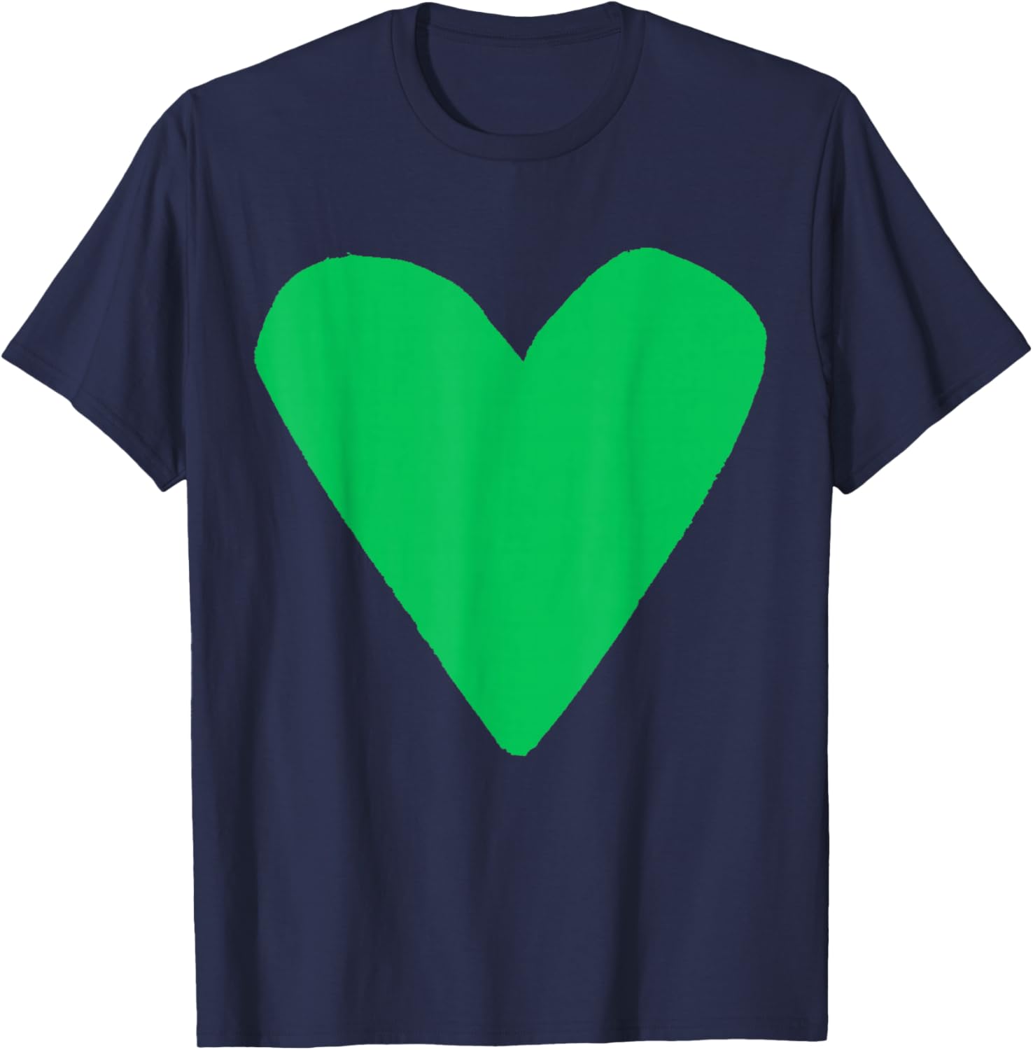 Cute Green Heart T-Shirt - T-Shirt | Navy