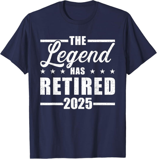 Legend hat retired 2025 for coworker in retirement T-Shirt - T-Shirt | Navy