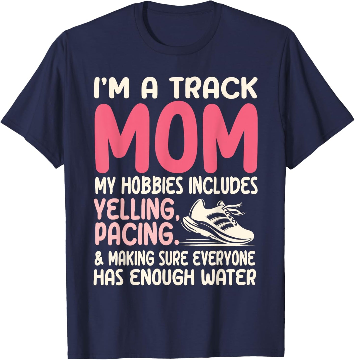 Track and Field Mom Running Women T-Shirt - T-Shirt | Navy