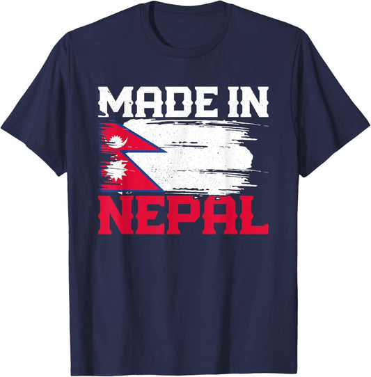 Nepal Nepali Flag T-Shirt - T-Shirt | Navy