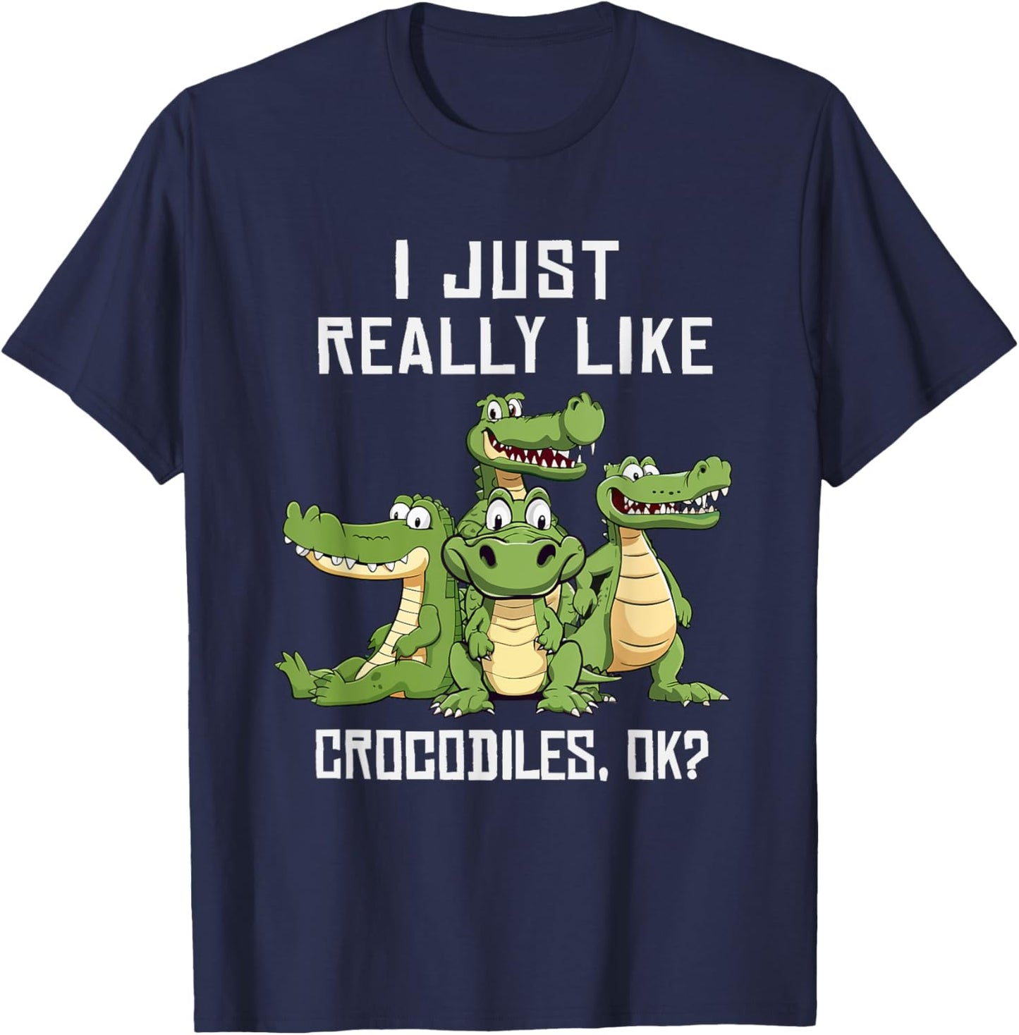Crocodile Lover Women Alligator Kids Cute Crocodiles T-Shirt - T-Shirt | Navy