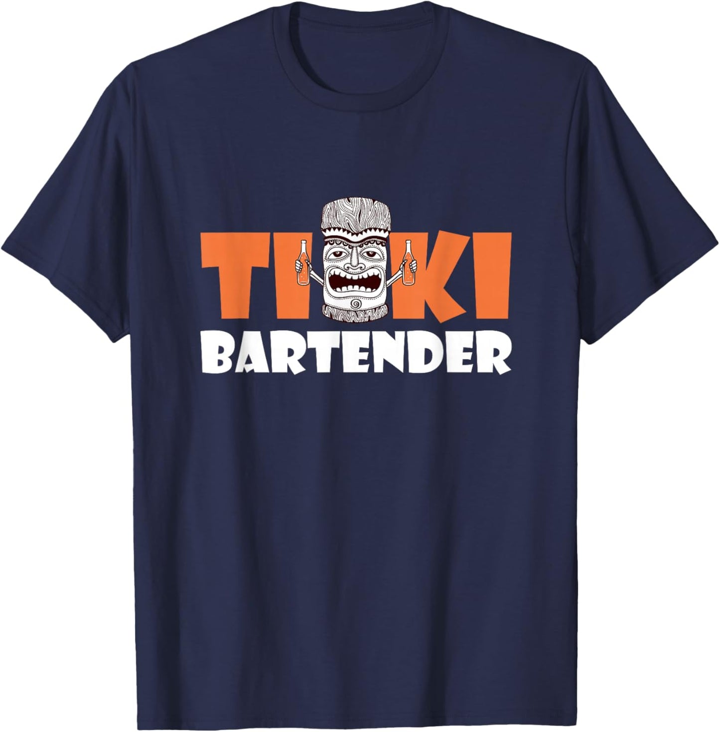 Tiki Bartender Tropical Drinks Tiki Bar Island Hawaii T-Shirt - T-Shirt | Navy