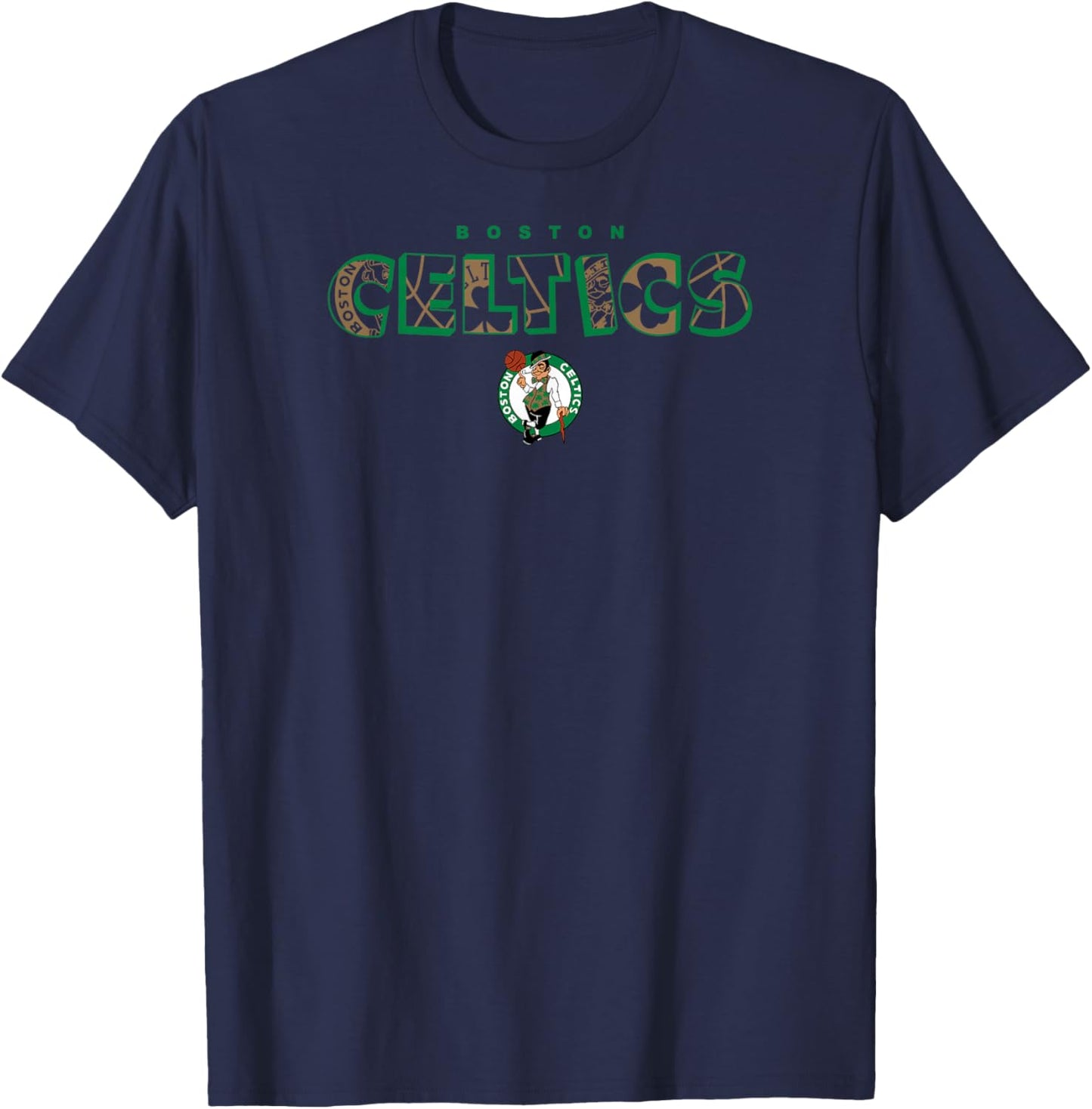NBA - Boston Celtics Logo Knockout White T-Shirt - T-Shirt | Navy
