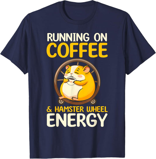 Hamster Coffee Energy Running Hamster Costume T-Shirt - T-Shirt | Navy