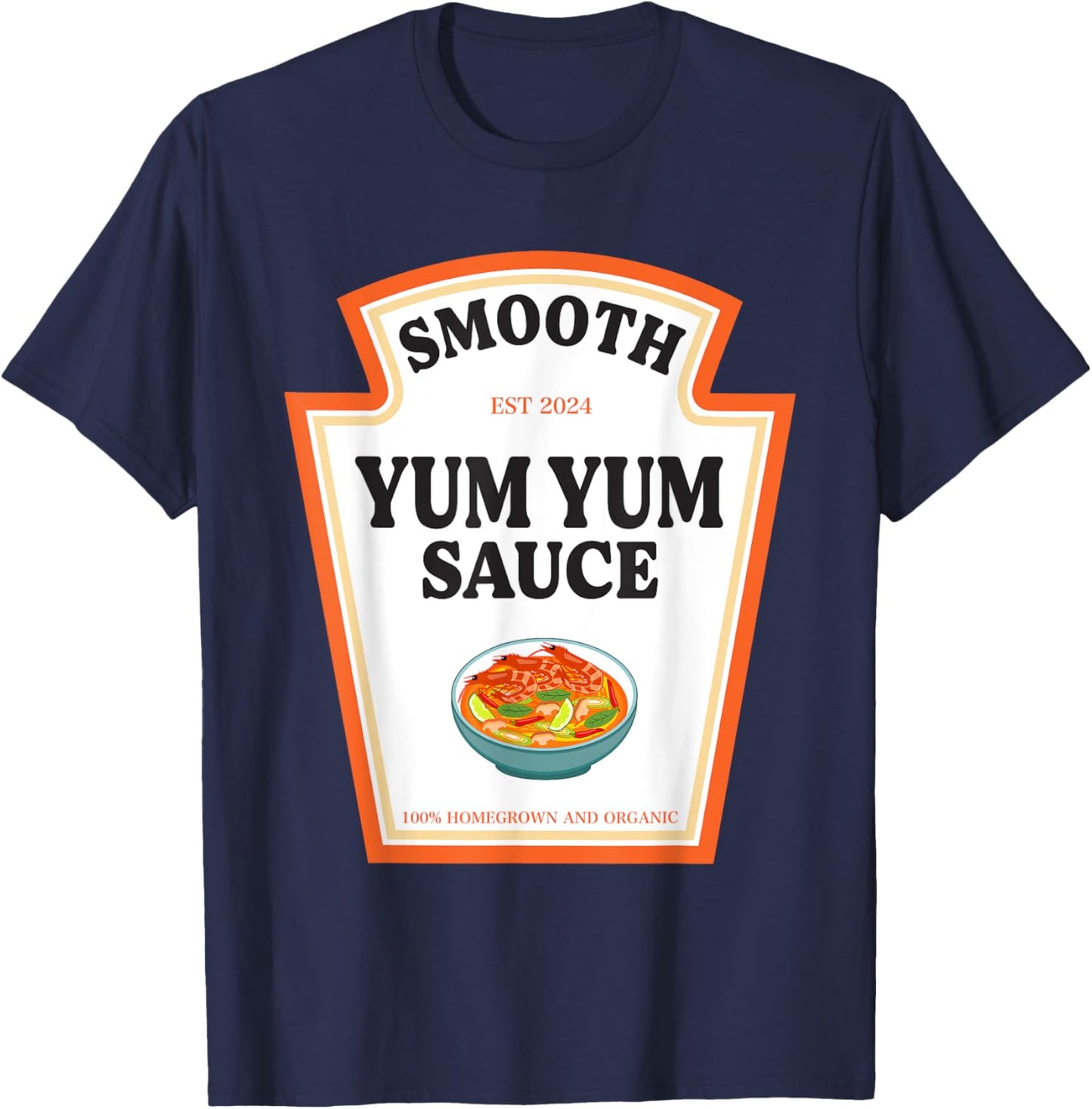 Smooth Yum Yum Sauce Condiment Costume Party Matching T-Shirt - T-Shirt | Navy