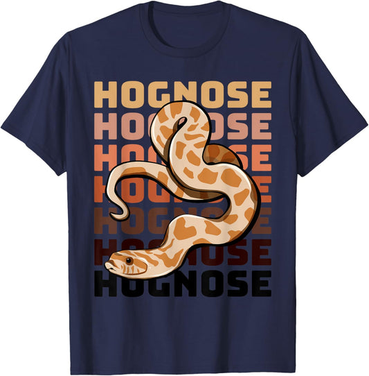 Hognose Snake Reptile Lovers Retro Style T-Shirt - T-Shirt | Navy