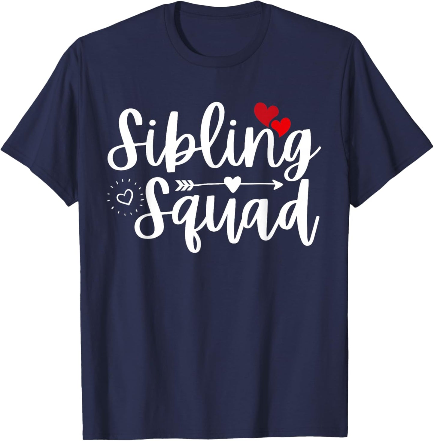 Funny Sibling Squad Family Matching Sister Brother Siblings T-Shirt - T-Shirt | Navy