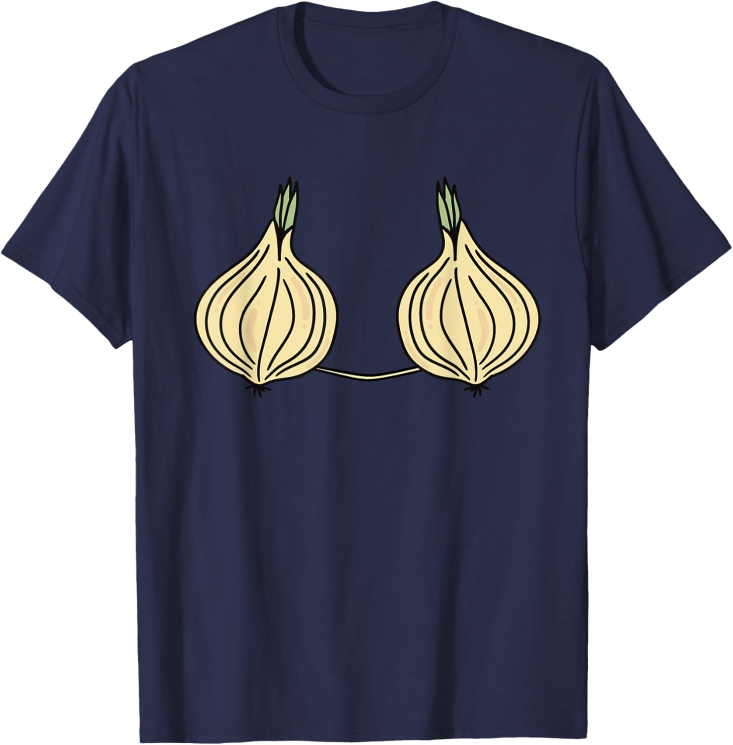 Onion Bra Costume Funny Field Vegetable Halloween T-Shirt - T-Shirt | Navy