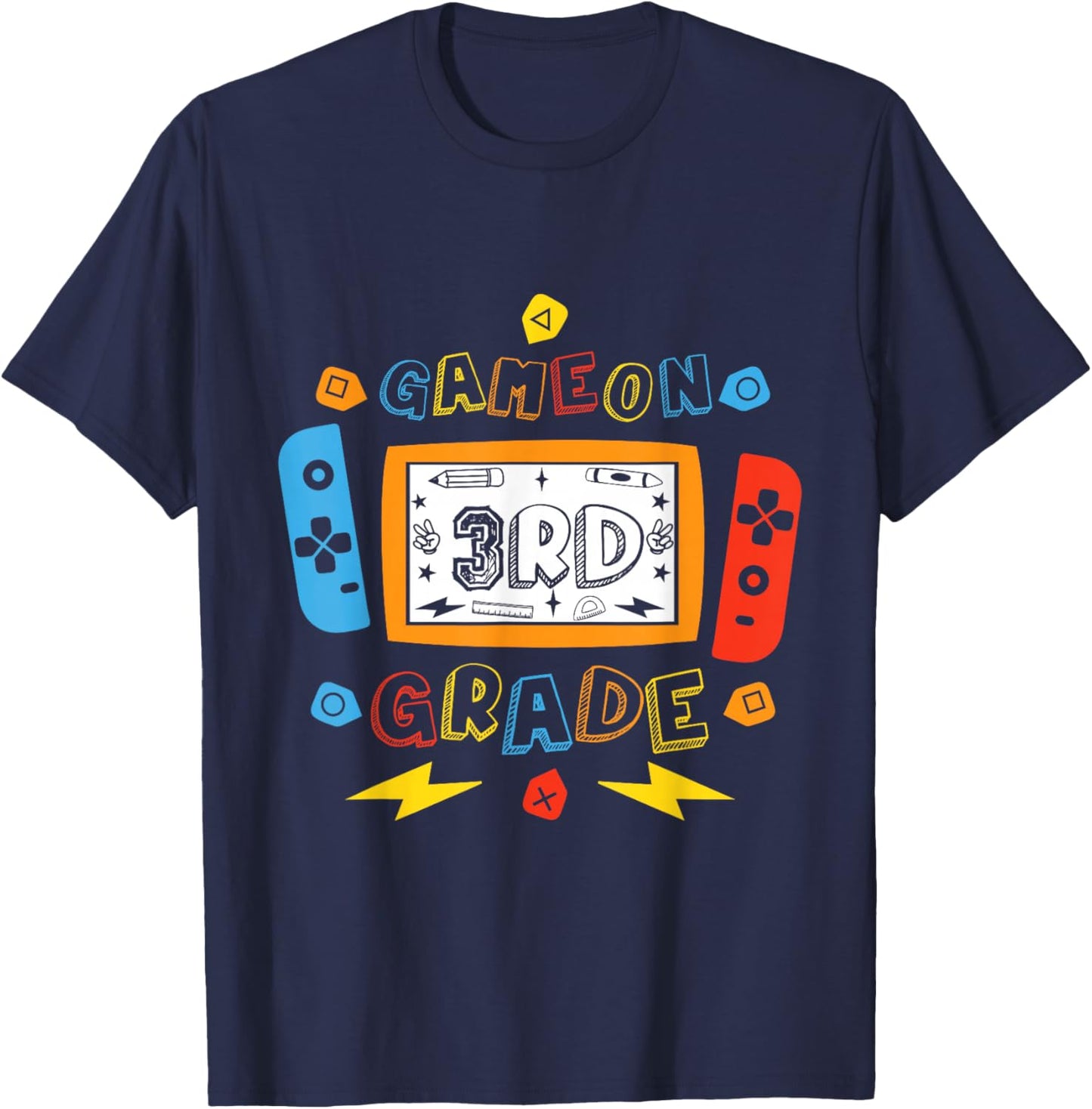 3rd Grade Level Unlocked Game On 3rd Grade Back To School T-Shirt - T-Shirt | Navy