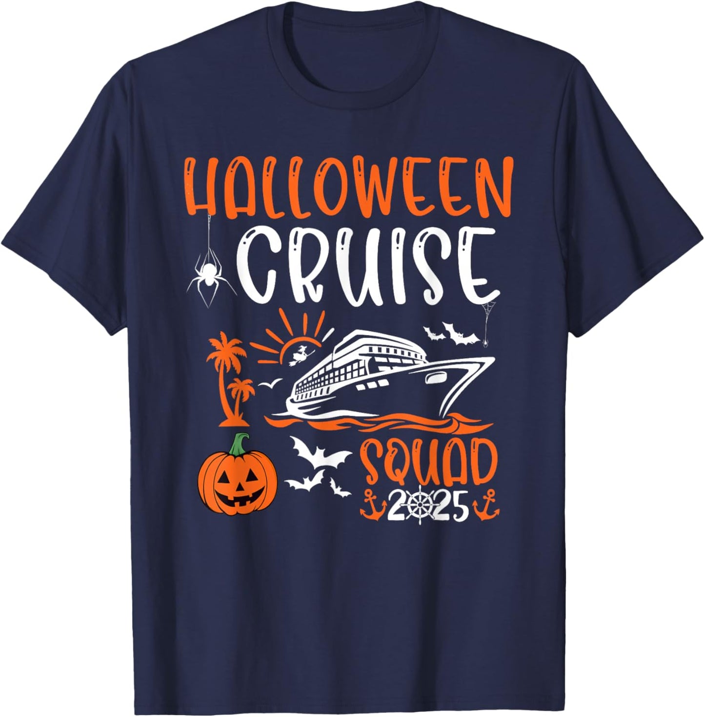 Halloween Cruise Squad 2025 Holiday Trip Family Matching T-Shirt - T-Shirt | Navy