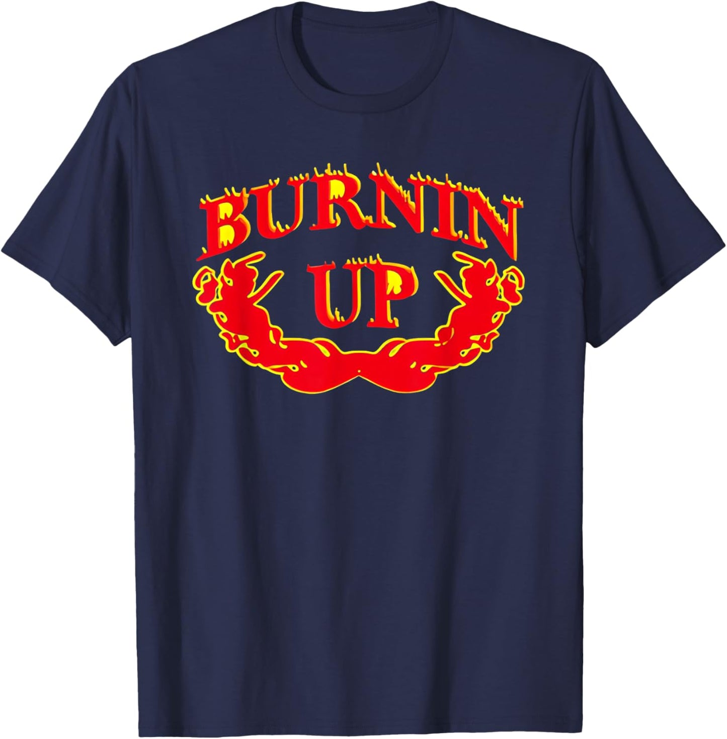 Burnin Up Flame Vintage Jonas T-Shirt - T-Shirt | Navy