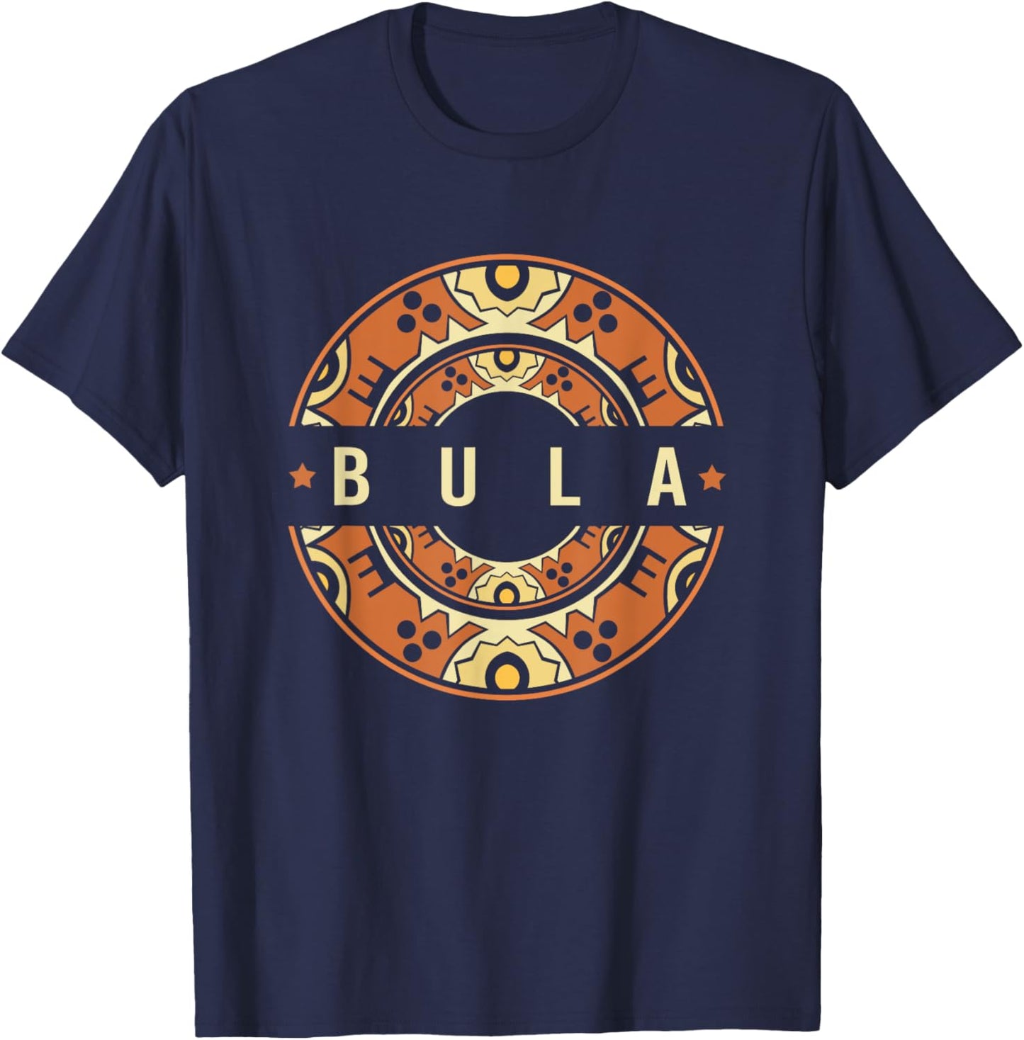 Fiji Island Fijian Tapa Traditional Masi Kesakesa Bula T-Shirt - T-Shirt | Navy