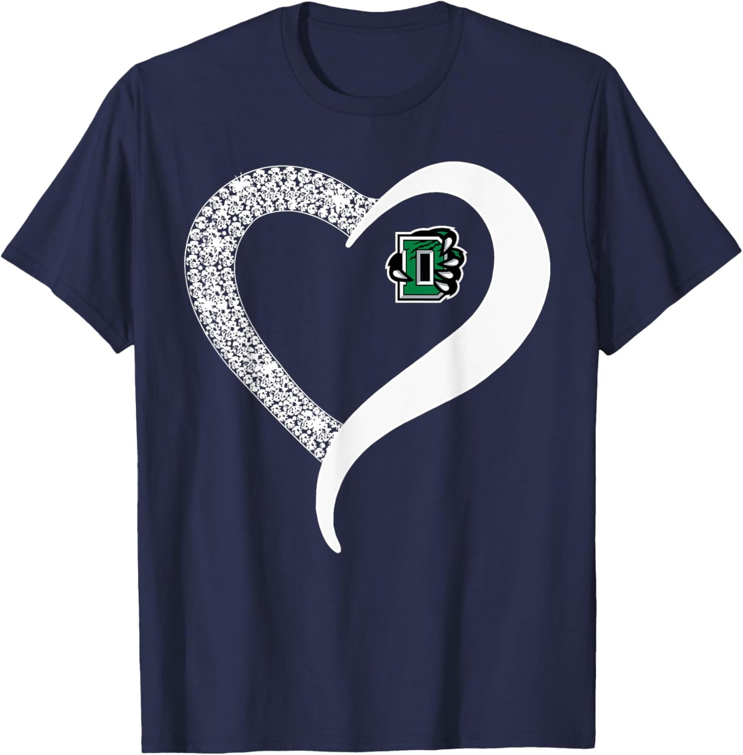 Derby Panthers Logo Diamond Heart HS T-Shirt - T-Shirt | Navy