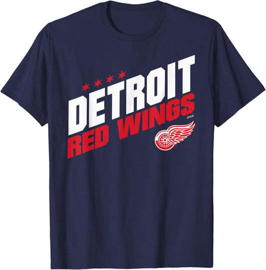 Detroit Red Wings Fuel Black Officially Licensed T-Shirt - T-Shirt | Navy