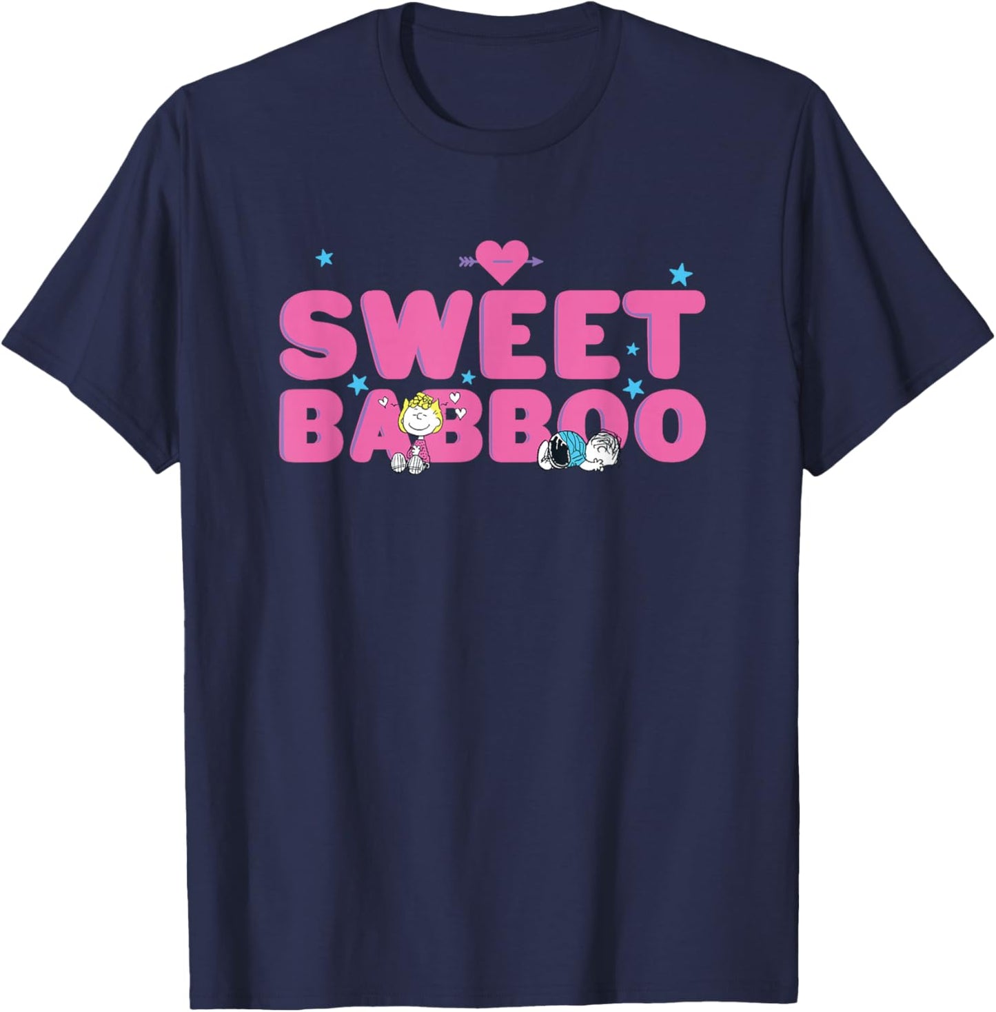 Peanuts Sweet Babboo Valentines Day T-Shirt - T-Shirt | Navy
