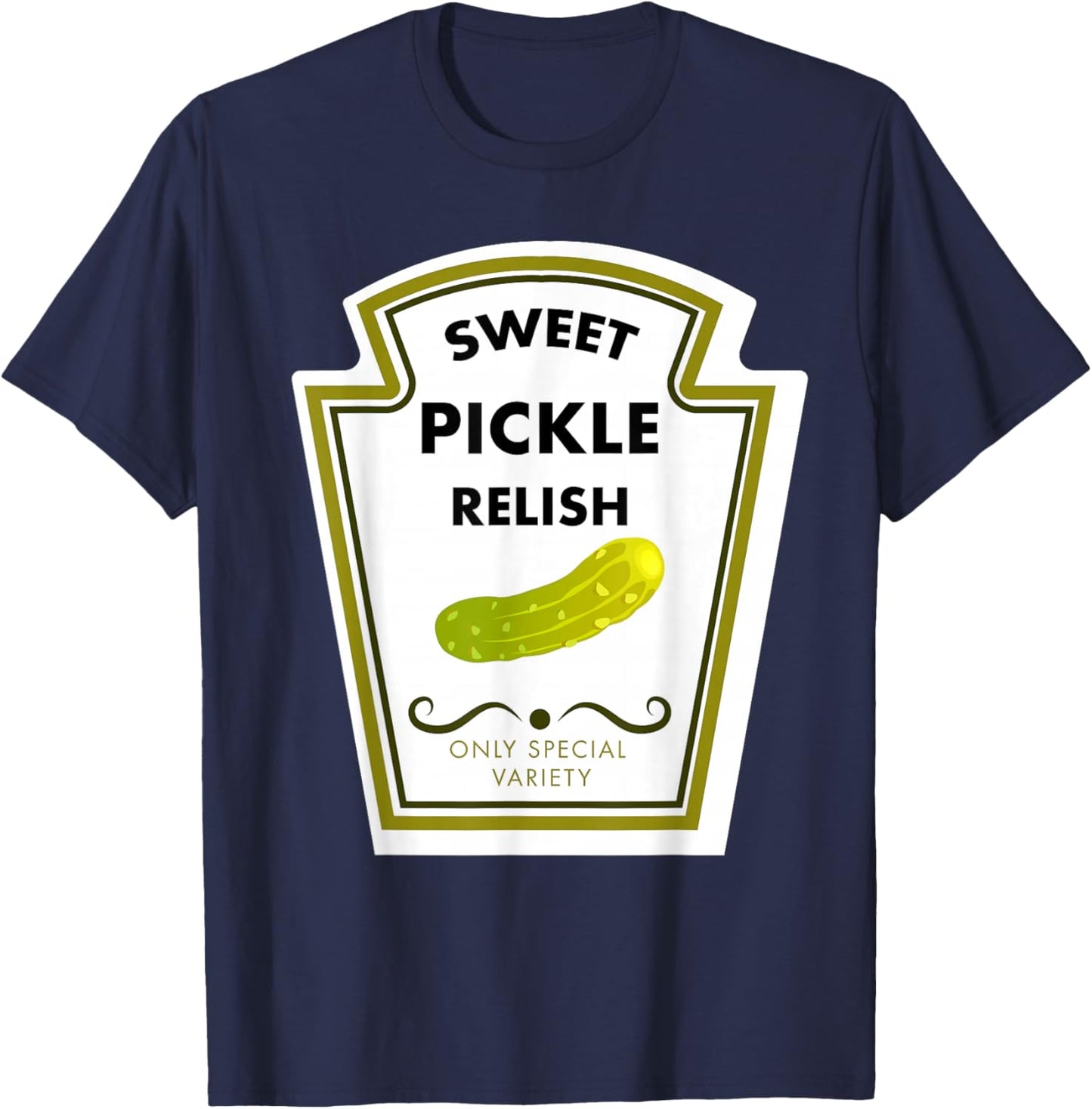 Sweet Pickle Relish Funny Vintage Food Label Retro Design T-Shirt - T-Shirt | Navy