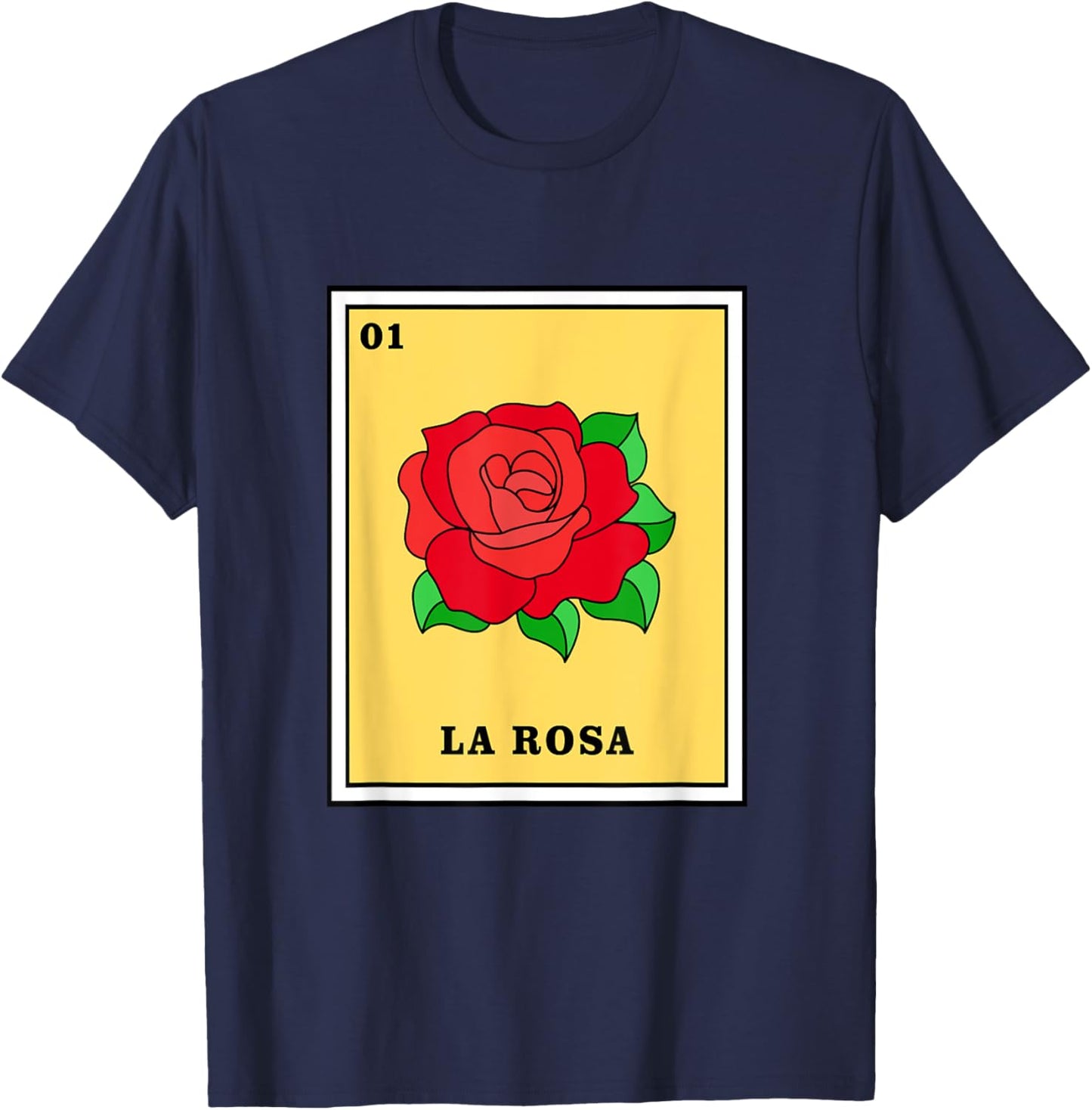 Mexican Lottery Game La Rosa T-Shirt - T-Shirt | Navy
