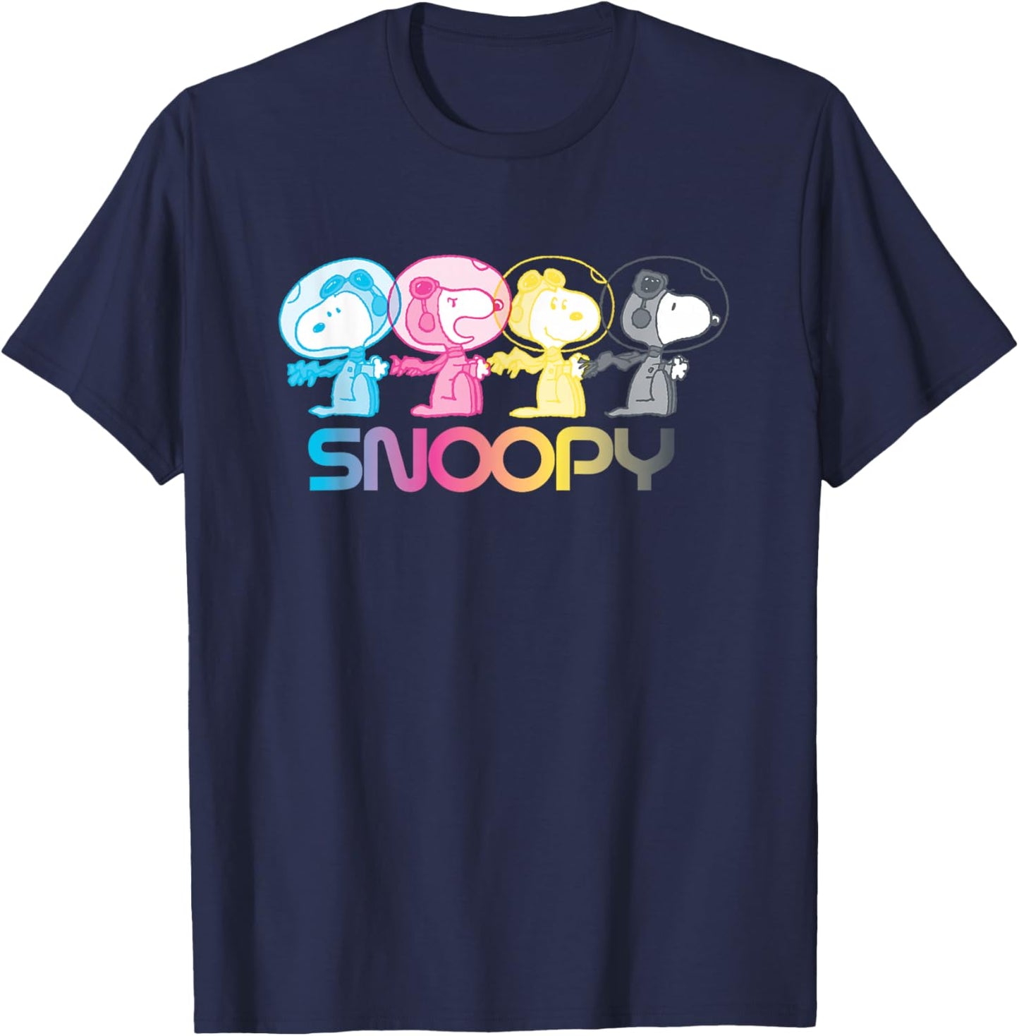 Peanuts Snoopy Space Emotions T-Shirt - T-Shirt | Navy