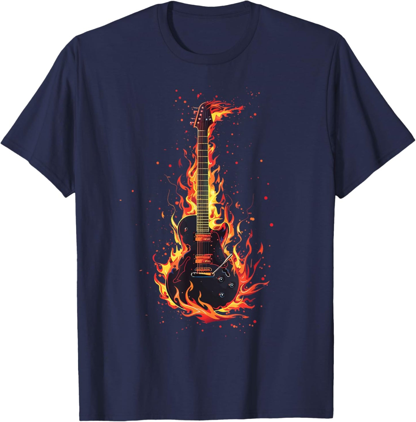Guitar Guitars Player Guitarist T-Shirt - T-Shirt | Navy