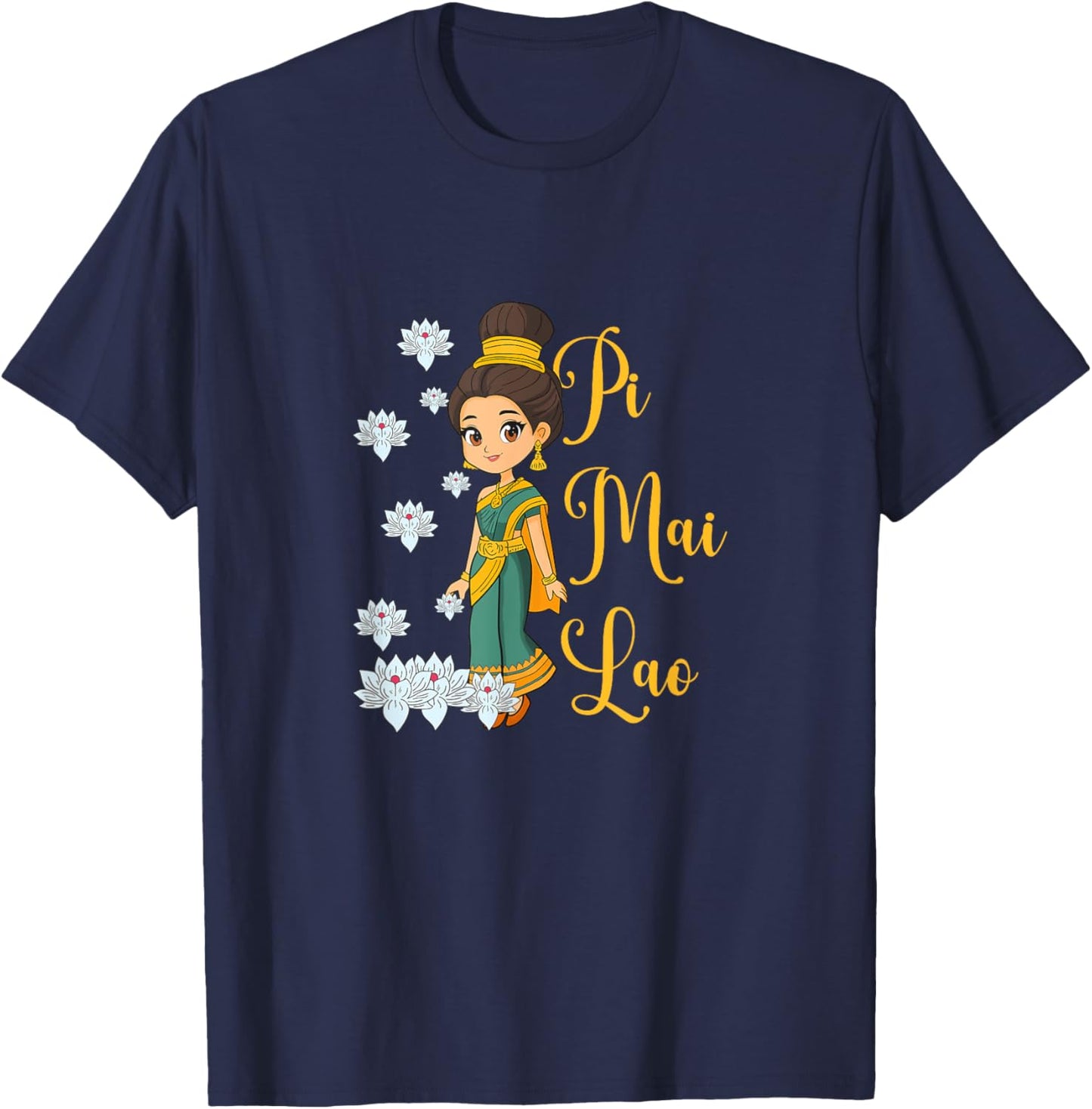 Laos Lao Laotian Happy Lao New Year Pim Mai Lao T-Shirt - T-Shirt | Navy