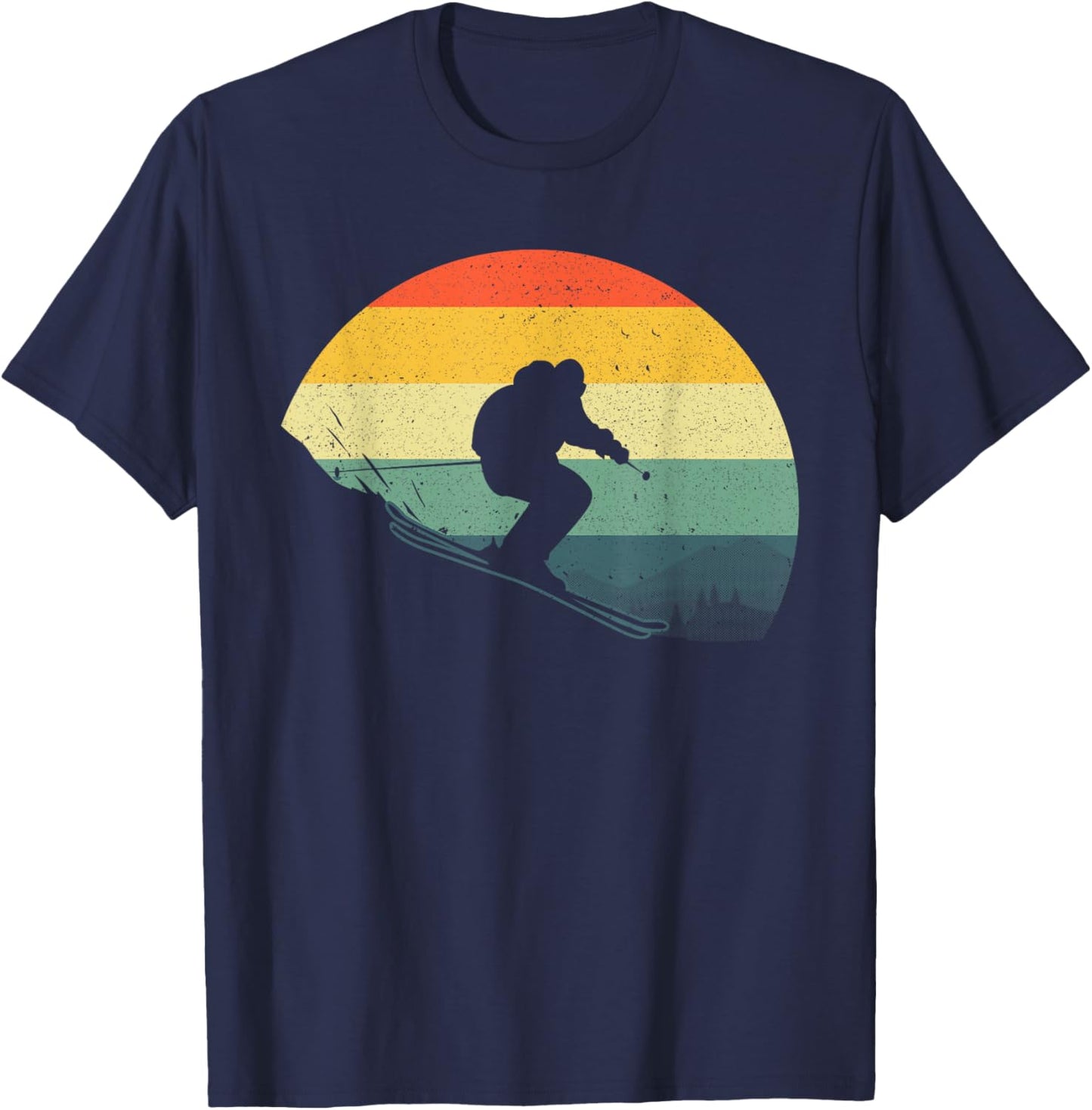 Funny Skiing Design Women Downhill Ski Lover Skier T-Shirt - T-Shirt | Navy