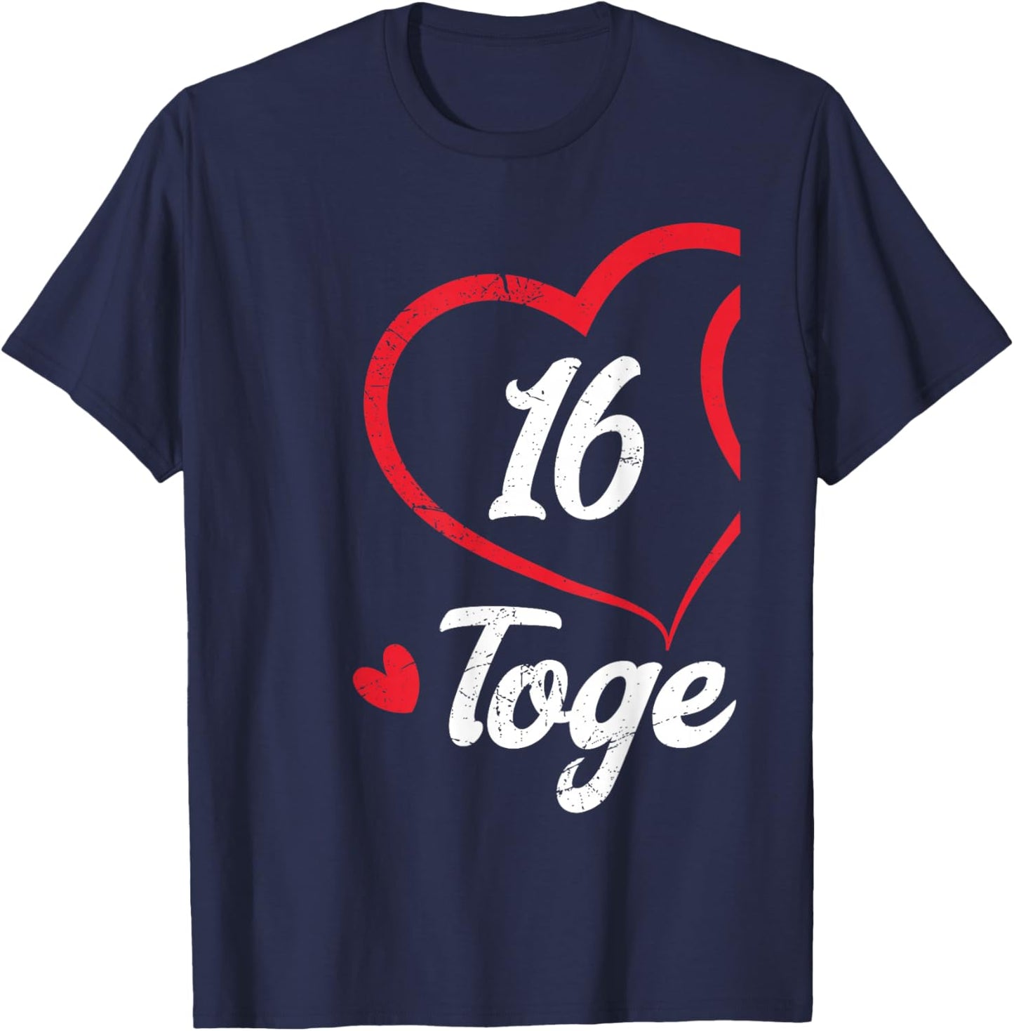 16th Wedding Anniversary 16 Years Together Couples Matching T-Shirt - T-Shirt | Navy