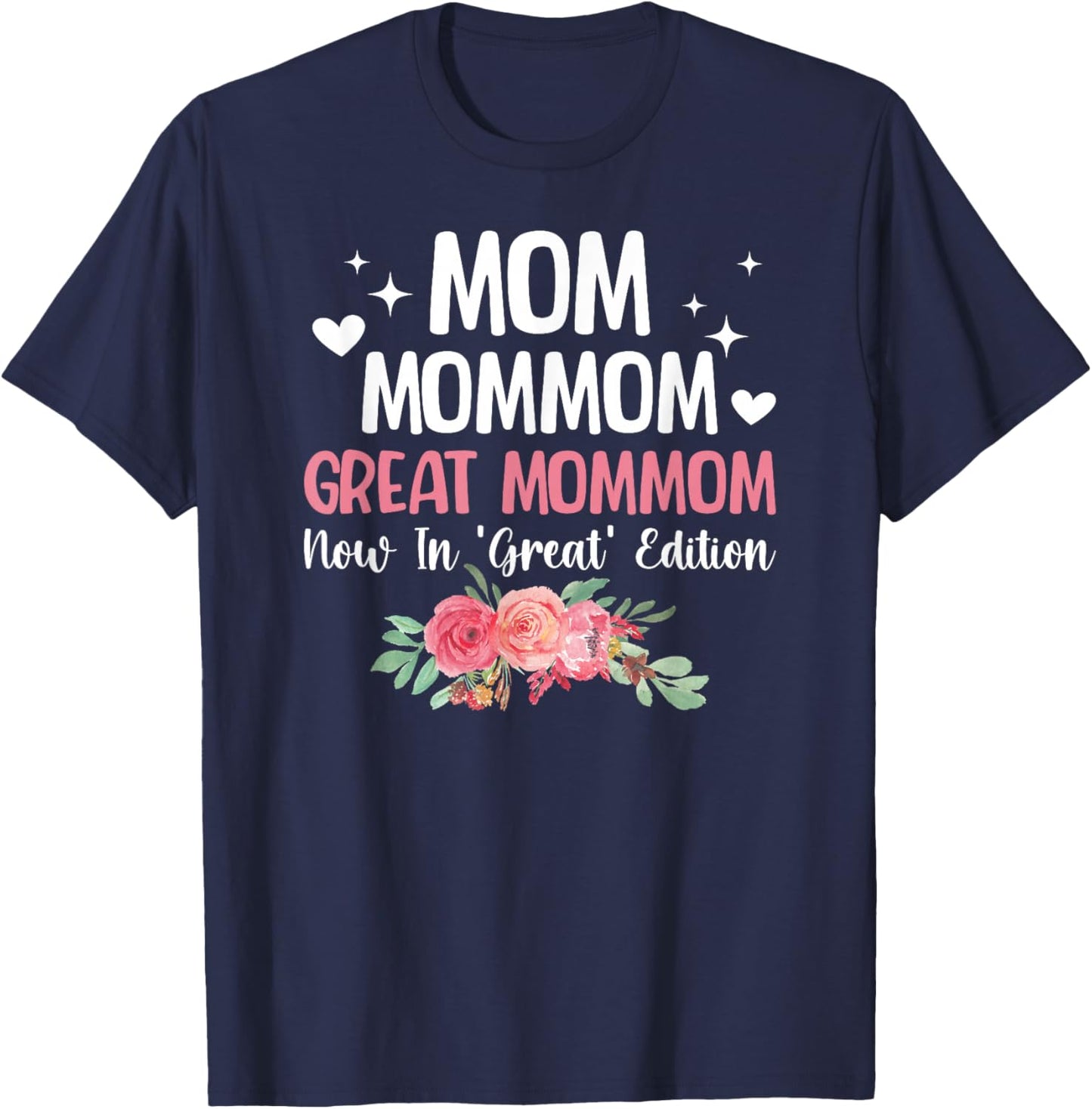 Great Mommom Now In Great Edition Great Mommom T-Shirt - T-Shirt | Navy